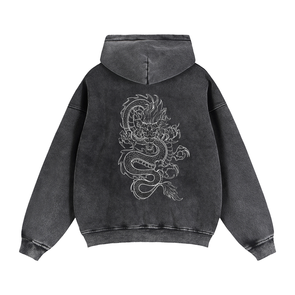 Zip-Through Boxy Fleece Hoodie