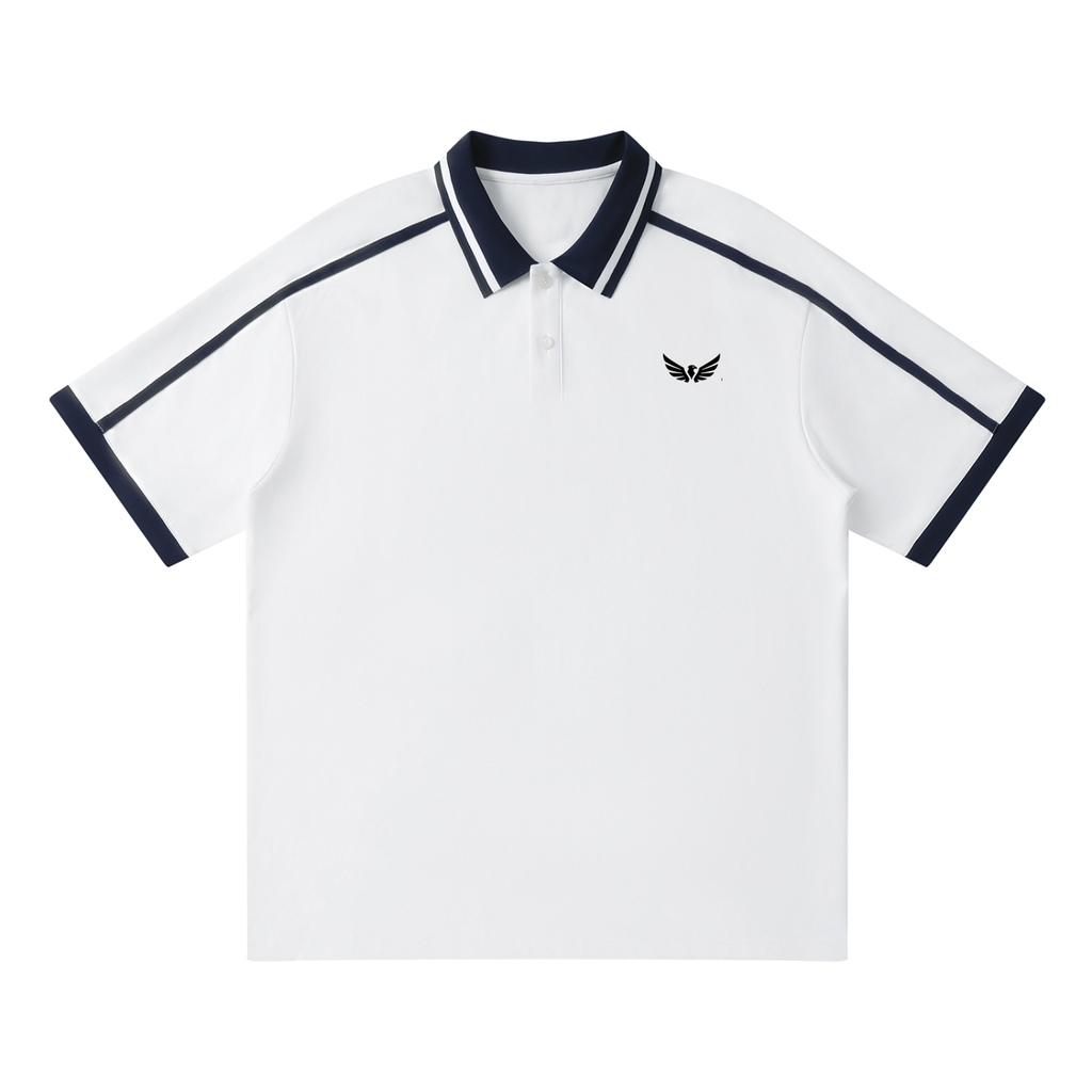 Unisex Contrast Piping Polo Shirt
