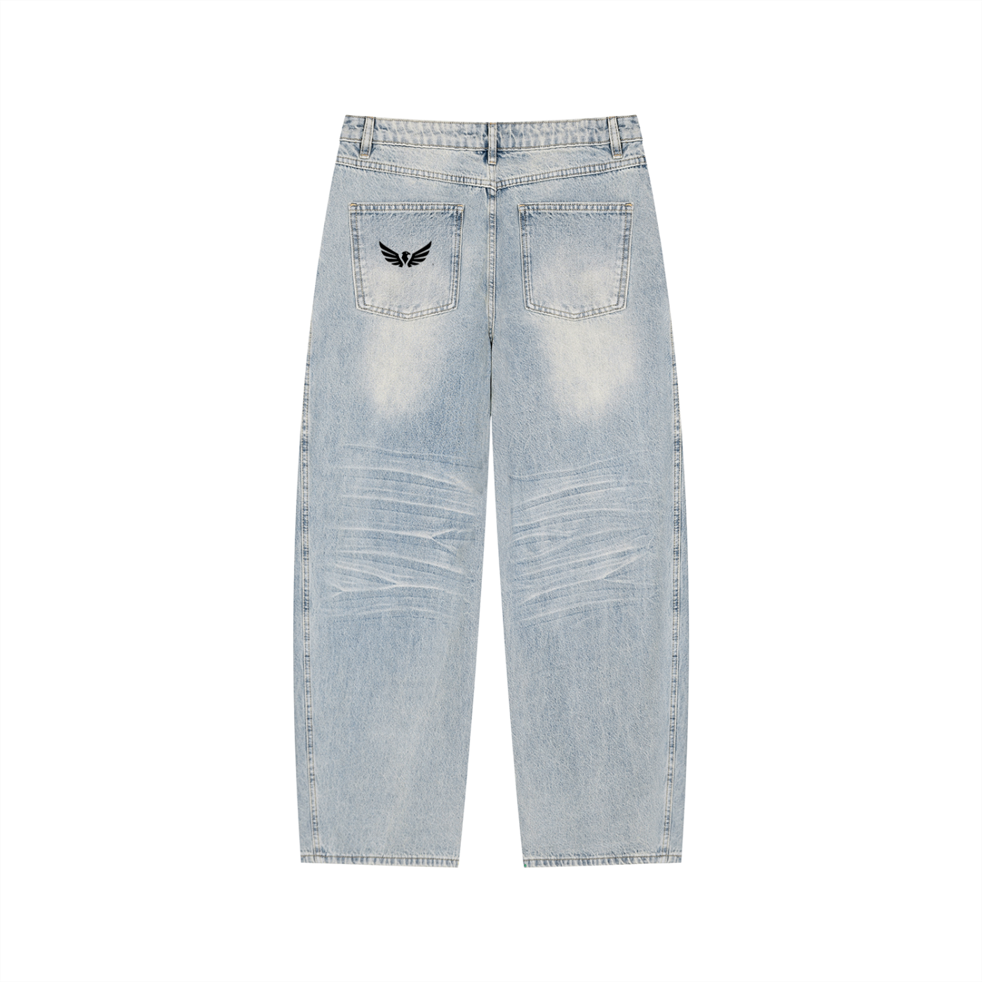 Men’s Enzyme Wash Wide Leg Jeans