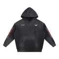 Vintage Washed Frayed Fleece Hoodie