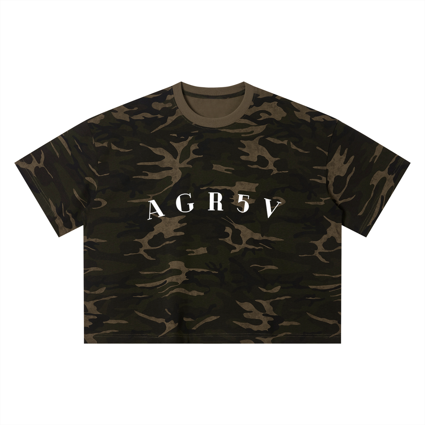 Camo Boxy Drop Shoulder Tee – Unisex Oversized Fit