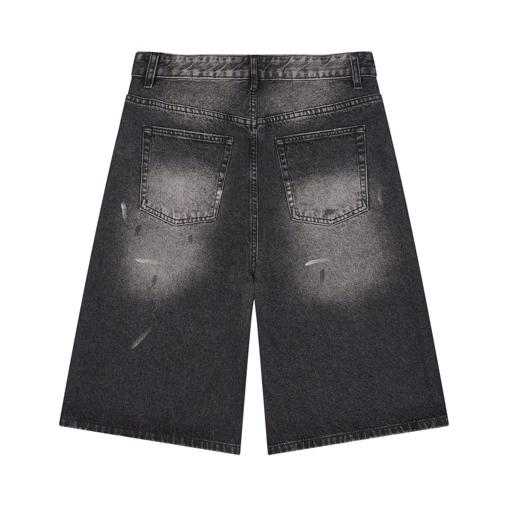 Vintage Wash Wide Leg Denim Shorts – Heavyweight Relaxed Fit