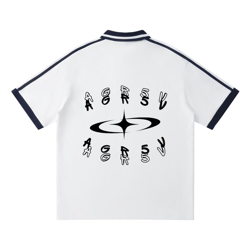Unisex Contrast Piping Polo Shirt