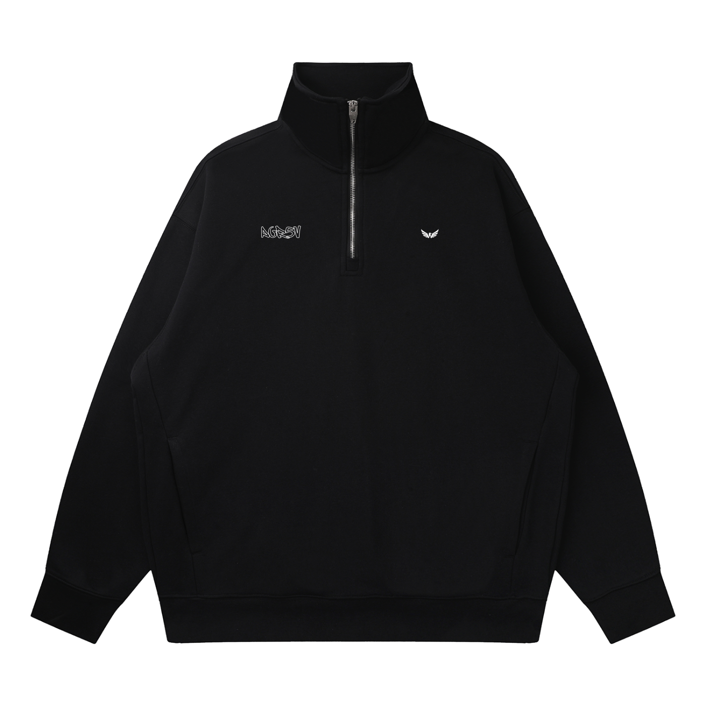 Quarter-Zip Drop Shoulder Sweatshirt – Oversized Unisex Fit