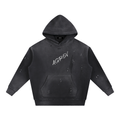 Vintage Washed Frayed Fleece Hoodie