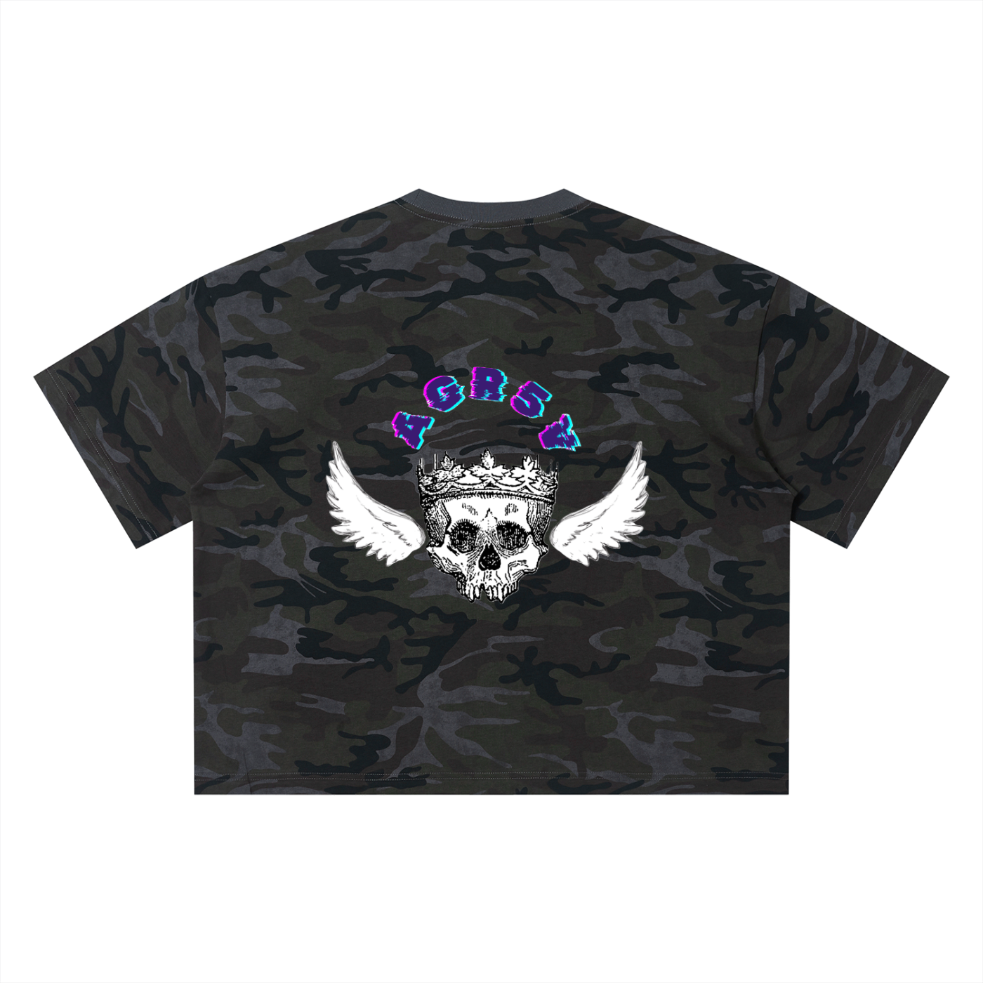 Camo Boxy Drop Shoulder Tee – Unisex Oversized Fit