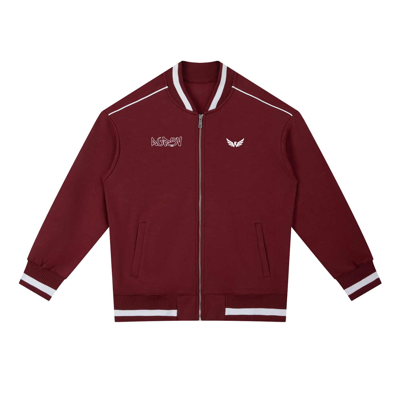 Contrast Piping Zip Bomber Jacket – Heavyweight Unisex Fit