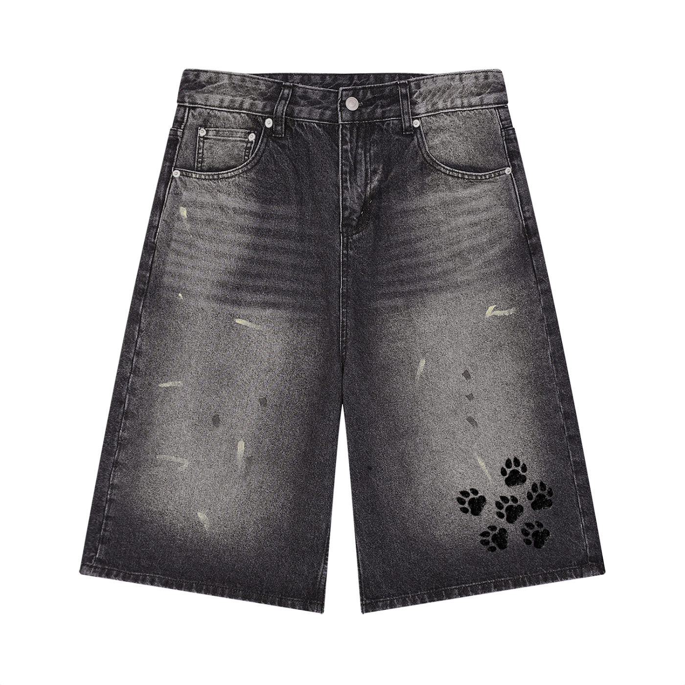Vintage Wash Wide Leg Denim Shorts – Heavyweight Relaxed Fit