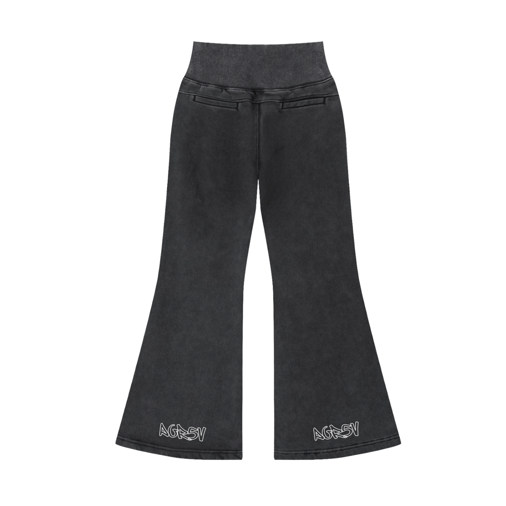 Vintage Washed Flared Fleece Pants